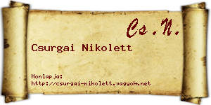 Csurgai Nikolett névjegykártya