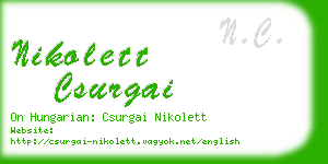 nikolett csurgai business card